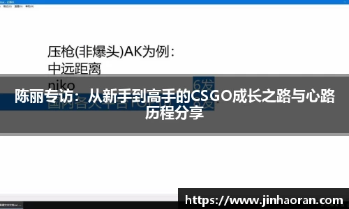 陈丽专访：从新手到高手的CSGO成长之路与心路历程分享