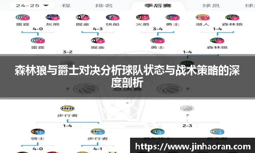 森林狼与爵士对决分析球队状态与战术策略的深度剖析